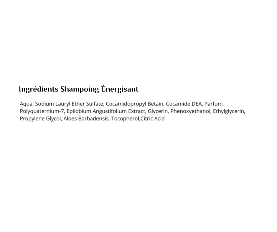 Shampoing énergisant = Shampoing Antioxydant Réparateur 19N
